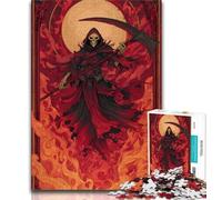 Blood Moon Reaper Jigsaws Puzzles 1000 Pieces for Adults Gifts,Brain Intelligence Challenge Addictive Toys for Home Decoration (38x26cm)