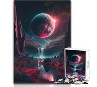 Blood Moon Rising Jigsaw Puzzles 1000 Pieces for Teenagers Mindful Learning Fun Game Unique Gift for Joyful Celebrations Size 38x26cm
