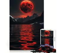 Blood Moon Rising Jigsaw Puzzles for Adults1000 Piece Creative Think Soothing Downtime Exact Edges Xmas Surprise (38X26CM)