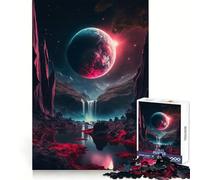 Blood Moon Rising Jigsaw Puzzles for Adults1000 Pieces Thought Training Restful Escape Uniform Cut Merry Gift (38X26CM)