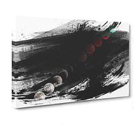 Blood Moon Space Lunar Eclipse V2 Canvas Print | Gallery Wrapped 30mm Frame Wall Art | 30x20 inches | Ready to Hang | Modern Space Picture | Living Room Bedroom Lounge Office