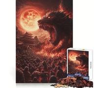 Blood Moon Terror Jigsaw Puzzles for Adults1000 Pieces Sharp Mind Mindful Leisure Firm Fit Joyful Xmas (50X75CM)