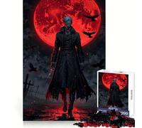 Blood Moon Vampire Lord Jigsaw Puzzles for Adults 1000 Mind Exercise Stress Free Fun Crisp Edges Thoughtful Gift (38X26CM)