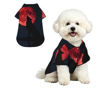 Blood Moon Wolf XL Pet Hawaiian Shirt for Small Dogs-Cute Summer Beach Outfit for Puppy, Soft Breathable Cat Clothes with Buttons