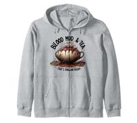 Blood Mud & Tea - Funny England Rugby Zip Hoodie