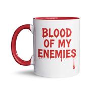 Blood of My Enemies Mug - Funny Horror Coffee Cup for Sarcastic Coffee Lovers - Gothic Halloween Gift for Coworkers, Gamers & Fantasy Fans - Spooky Ceramic Mug 11oz / 325ml