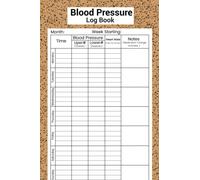 Blood Pressure Log Book: Cute and very simple daily, weekly blood pressure log with pulse record & monitor blood pressure at home use.