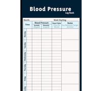 Blood Pressure Log Book: Simple Daily Blood Pressure Log | Record & Monitor Blood Pressure at Home | 110 Pages (6" x 9" Inches)