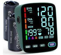 Blood Pressure Monitor, 2 Sizes Sleeves, Automatic Upper Arm Blood Pressure Machine, 9-17 Inch and 13-21 Inch, Extra Large Blood Pressure Cuff, Screen
