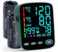 Blood Pressure Monitor, 2 Sizes Sleeves, Automatic Upper Arm Blood Pressure Machine, 9-17 Inch and 13-21 Inch, Extra Large Blood Pressure Cuff, Screen