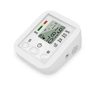 Blood Pressure Monitor Arm Band Type Sphygmomanometer with LCD Display for Systolic and Diastolic Pressure and Pulse Rate Measurement - Portable Monitoring Device with Memory