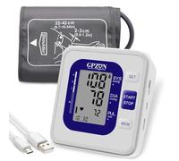 Blood Pressure Monitor CE Approved UK, GPZON Accurate Digital BP Monitor with Large Cuff for Home Use, Irregular Heartbeat Diagnosis, Pulse Rate Meter,Cuff 22-40cm, 2X120 Memory (Blue)