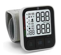 Blood Pressure Monitor for Wrist. LCD Display. CE Certified BP Machine. Premium Quality. Automatic 1-Touch Apparatus. 1-Size fits All, Comfortable Cuff. Clinically validated Equipment for Home use.