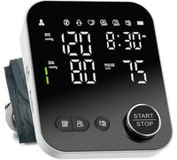 Blood Pressure Monitor Upper Arm Monitors for Home Use Adjustable 8.7"-16.5" Cuff LED Display 2x120 Memory Intelligent Voice Portable Machine with Storage Bag