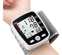 Blood Pressure Monitors, Adjustable Wrist Blood Pressure Cuff 2 x 99 Readings Digital Rechargeable Blood Pressure Machine with Voice Broadcast for Home Use