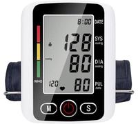 Blood Pressure Monitors Large Cuff Size 22cm to 36cm - Blood Pressure Machine with Cuff for Upper Arm - Heart Rate Hypertension Monitor - Blood-Pressure Monitor with LCD Display - No Cable & Batt.