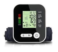 Blood Pressure Monitors Upper Arm Blood Pressure Professional Machine for Home Use, Automatic Heart Rate Monitor & BP Cuff Kit Large Digital LCD Display BIHS Approved Black