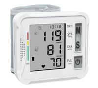 Blood Pressure Monitors Wrist, Blood Pressure Monitors with 13.5cm-19.5cm Adjustable Cuff, 2x99 Reading Memory for Two Users, Blood Pressure Monitors for Home Use, Heart Rate Monitor