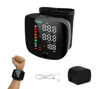 Blood Pressure Monitors Wrist, Rechargeable Blood Pressure Machine with Large LCD Display, Accurate Wrist Blood Pressure Monitor for Home Use, Memory Function for Adults and Elderly