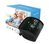 Blood Pressure Monitors Wrist, Wrist Blood Pressure Monitor with Touch Screen, Voice Broadcast, 2 Users 198 Memory, Blood Pressure Monitor for Home Use (Cuff 13.5-19.5cm)
