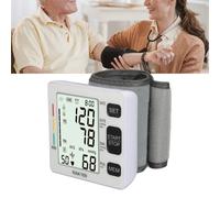 Blood Pressure Wrist Cuff Monitor for Home Use Large LCD Display 198 Sets Records Broadcast Results Digital Sphygmomanometer