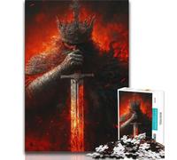 Blood Red Knight 1000 Piece Jigsaw Puzzles for Teenagers,Help The Brain Exercise Addictive Toys to Cultivate Patience Unique Challenge Game (38x26cm)
