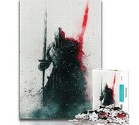 Blood Red Knight 1000 Pieces Jigsaw Puzzle for Adults& Teens,Challenging Game And Family Play for Is Ideal As A Gift for The Whole Family (38x26cm)