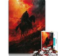 Blood Red Knight Jigsaw Puzzles for Adults,Challenging To Complete But Fun And Humorous Birthday Present,Gifts,Wall Art (50x75cm)