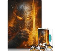 Blood Red Knight Puzzles for Teenagers 1000 Pieces,Help The Brain Exercise Addictive Toys to Cultivate Patience Unique Challenge Game (38x26cm)