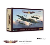 Warlord Games Blood Red Skies German Military Heinkel HE IIIH Squadron 1:200 WWII Mass Air Combat Table Top War Game 775101007