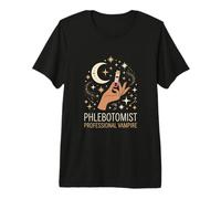 Blood Sample Phlebotomist Professional Vampire Laboratory Premium T-Shirt