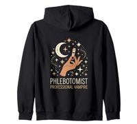 Blood Sample Phlebotomist Professional Vampire Laboratory Zip Hoodie