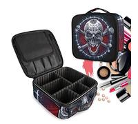 Blood Skull Bone Make Up Bag Toiletry Case Zipper Makeup Cosmetic Bags Organizer Pouch for Free Compartment Women Girls