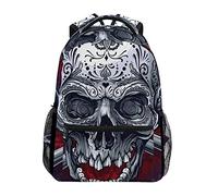 Blood Skull Bone Shoulder Backpack Student Bookbags for Travel Kid Girls Boys