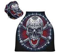 Blood Skull Bone Stretchy Baby Car Seat Cover,Canopy Nursing Covers,Soft Breathable Windproof Scarf Changepad for Winter Infant Breastfeeding Boys
