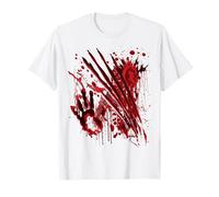 Blood Splatter Shirt Bloody Halloween Zombie Red Hand T-Shirt