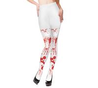 Blood Splatter Tights Blood Stained Stockings for Women, Halloween Zombie Nurse Devil Costume Accessory Bloody Stockings Bloody Scar Tights Scary Bloody Socks for Halloween Costume Props Y9XJLTSW