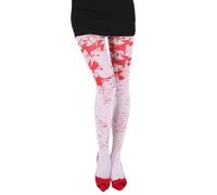 Blood Splatter Tights for Women Blood Stained Stockings Halloween Zombie Nurse Devil Costume Accessory Bloody Stockings Scary Bloody Socks for Halloween Party Cosplay Y7XYSW
