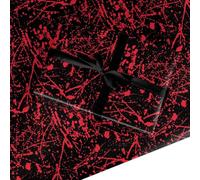 Blood Splatters Halloween Wrapping Paper - Horror-Themed Gift Wrap for Birthdays, Pranks & Joke Presents - Red Splatter Design - Recyclable & Eco Friendly - Small Roll (60cm x 2.2m)