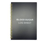 Blood Sugar Log Book, A5 60-Page Record Keeper, Bloods Pressure & Meal Trackings, Health Monitoring Diet Planning, 8.46 x 5.79 x 0.59 Inches, for Doctor Visits and Daily Tracking