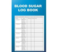 BLOOD SUGAR LOG BOOK: Blood sugar record book/Monitoring blood sugar levels on a daily basis/Caring for healthy food/Sheet for recording notes on the ... scale of the book is 6x9 with 119 pages.