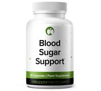 Blood Sugar Support Capsules | Berberine HCl 500mg 97% with Chromium Picolinate 60µg | UK GMP Manufactured | Vegan | Food Supplement (30)