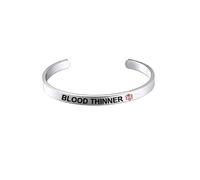 (BLOOD THINNER) Diabetes Diabetic Type 1 2 Medical Alert Bracelet Stainless Steel Adjustable Hot