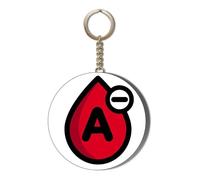 Blood Type A Negative 45mm Long Chain Keyring Bottle Opener