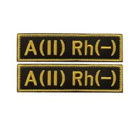 Blood Type A+ Patch Negative Embroidered Patches Hook and Loop,Medic First Aid Emblem Tactical Badge for Military War Game Airsoft, Pack of 2 (A+ Neg)