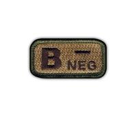 Blood Type B neg multitan - Sewable/Sew-on - Embroidered Badge/Patch