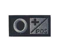 Blood Type Badge Nylon Embroidered Morale Emblem Appliques Decorative Patches Type O POS Blood Badge