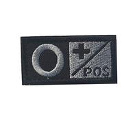 Blood Type Badge Nylon Embroidered Morale Emblem Appliques Decorative Patches Type O POSEmbroidered Badge