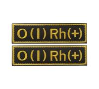 Blood Type O+ Patch Postive Embroidered Patches Hook and Loop,Medic First Aid Emblem Tactical Badge for Military War Game Airsoft, Pack of 2 (O+ Pos)