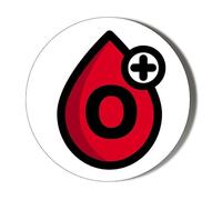 BLOOD TYPE O POSITIVE 45mm Medium Badge
